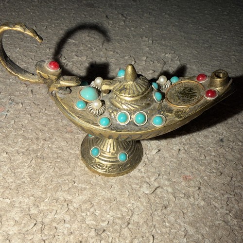 Brass aladin genie oil lamp - brass,