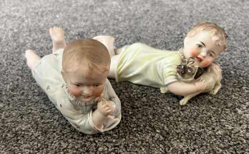 Antique pair porcelain - antique,