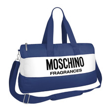 Moschino Blue Duffle Weekend Gym Bag