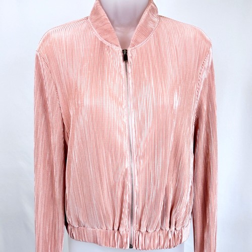 Zara satin pleated bomber - satin,