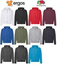 FRUIT OF THE LOOM Felpa Classic Sweat Zip Intera in Cotone Felpata FR620620