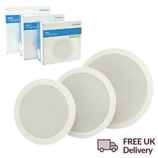 Slim Ceiling Speakers Adastra CCV 2-Way Profile 100V 8Ohm install White in Wall