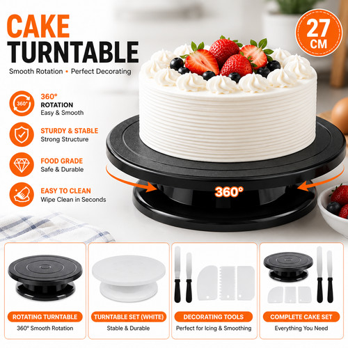Kitchen rotating cake stand - cake,