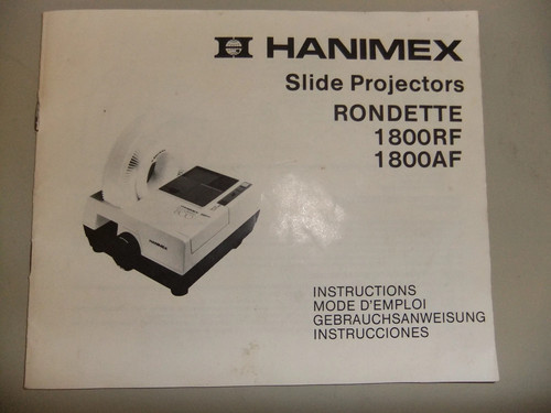 Instructions slide projector