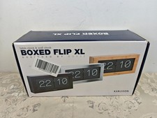 Karlsson KA5642WD Table Wall Clock XL Flip Clock Wood 17.5 x 37 x 9 cm Bamboo Wo