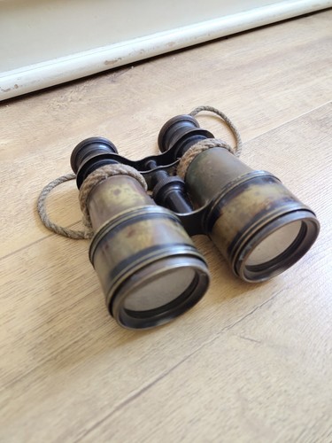 Very old binoculars - very, rope