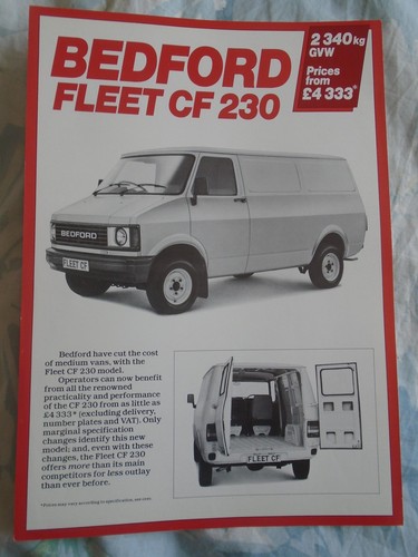 Bedford fleet 230 van - bedford, cf