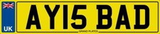 NUMBER PLATE AY INITIALS AY15
