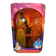 Vintage 1992 Mattel Disney's Aladdin Doll NRFB 2548 & Jasmine 2557 NIB