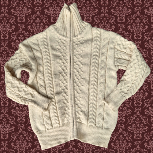 Vintage full zip cable knit - full,