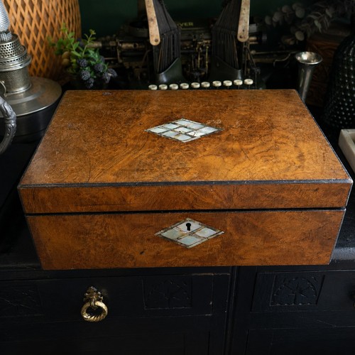 Antique victorian burr wood - victorian,