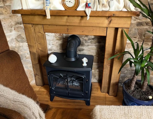 Rustic solid beam bespoke fire - bespoke,