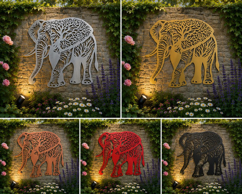 Elephant tree life metal - elephant,