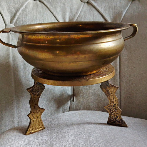 Antique brass floral victorian - antique,