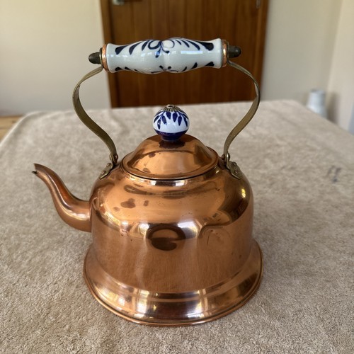 Vintage retro copper kettle - vintage,