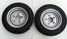 2 OFF 155/70 R12 TRAILER WHEEL/TYRES - 5 STUD 140MM PCD, NO OFFSET