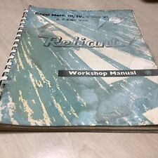 RELIANT WORKSHOP MANUAL REGAL