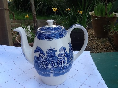 Old willow coffee pot - coffee,