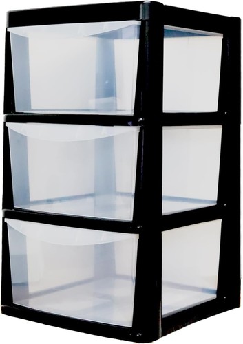 Plastic storage drawers unit - plastic,