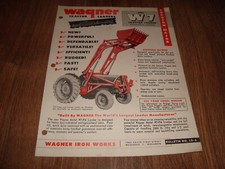 Vintage Wagner Tractor Loaders Fordson Major W7 Bulletin LD-6 Brochure