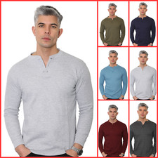 Mens Henley Long Sleeve