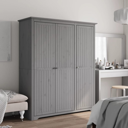 Wardrobe door grey solid - wardrobe, 3-door