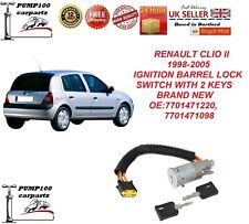 FOR RENAULT CLIO MK2 1998-2005 IGNITION BARREL SWITCH LOCK & 2  KEYS