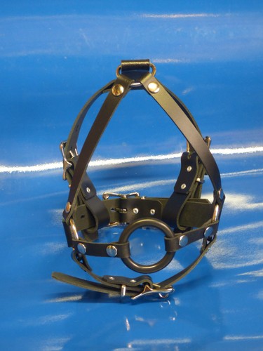 Real leather 55mm black - black, ring