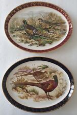 TWO VINTAGE WEATHERBY HANLEY ROYAL FALCONWARE STEAK PLATES/PLATTERS