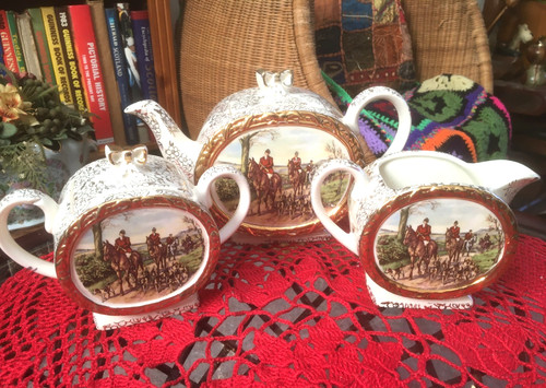 Vintage sadler hunting scene - sadler,