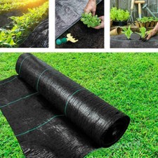 Lawn Weed Control Fabric Ground Cover Membrane Heavy Duty Sheet Garden w/50 Pegs