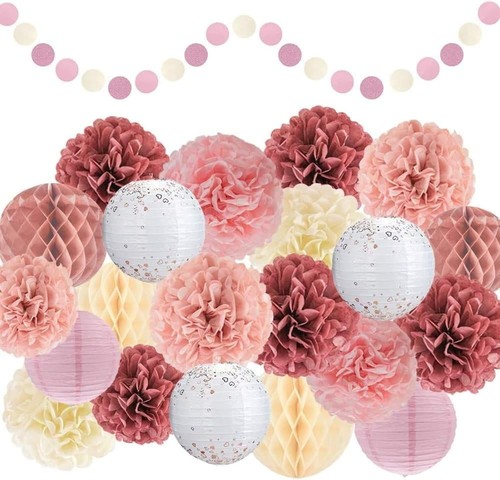Paper pom poms - paper,