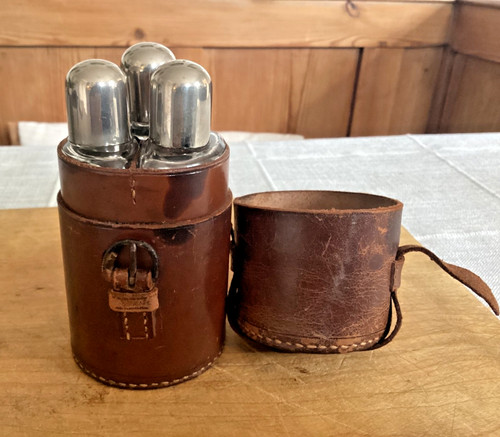 Vintage flask set three - vintage,