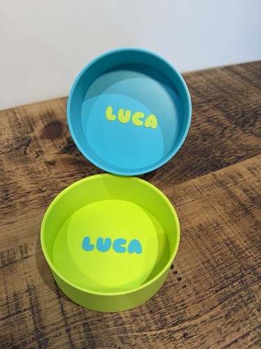 Personalised dog medium - dog, bowl