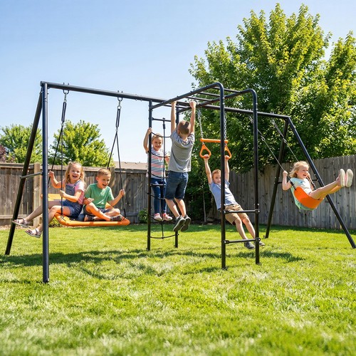 Heavy duty metal swing - duty,