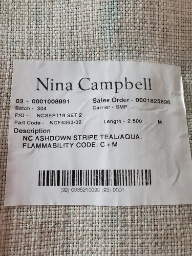Fabric remnant nina campbell - -,