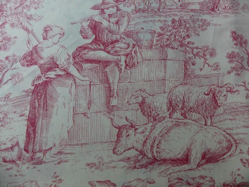 Old vintage french fabric - french,