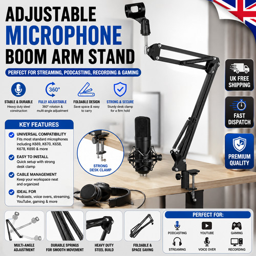 Adjustable microphone boom - adjustable,