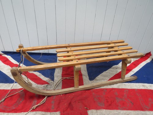 Antique vintage wooden sledge - vintage,