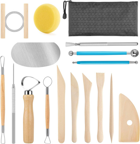 Pottery tool kit 17pcs - pottery,