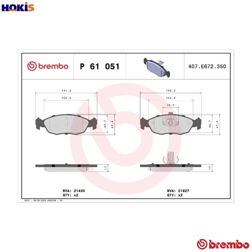 Brake pad set disc - brake,