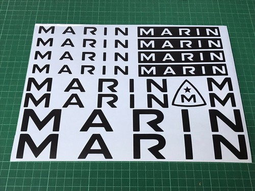 Marin cycling decals - marin, printed