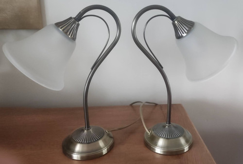 Pair dar brushed brass goose - brass,