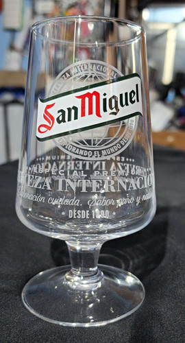 San miguel stemmed pint beer - san,