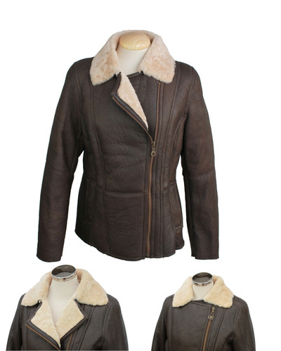 Womens real sheepskin aviator - womens,