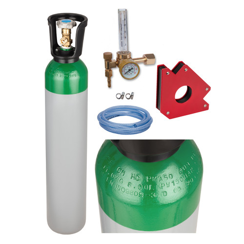 Argon gas bottle full - bottle, cylinder