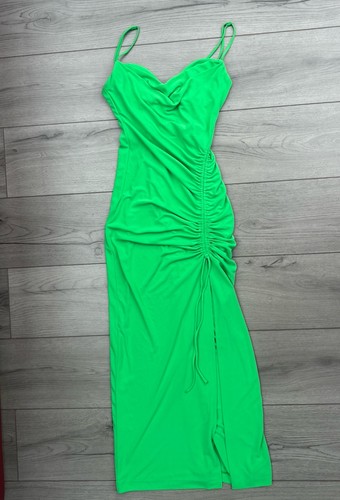 Zara green draped midi dress - draped,