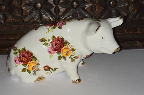 Vintage fenton porcelain pig - fenton,