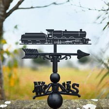 English Hall Class Steam Train Iron Weathervane