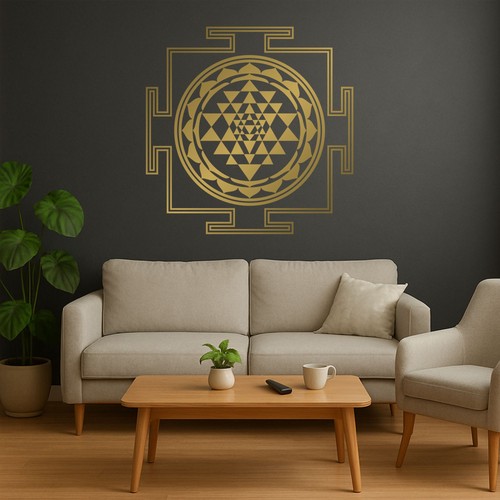 Sri yantra wall decal - yantra, symbol